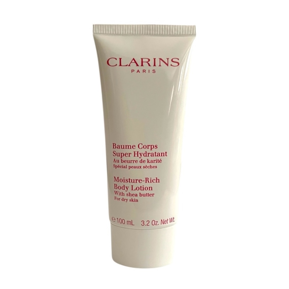 NEW Clarins Moisture-Rich Body Lotion Shea Butter for Dry Skin Full Size 3.2 oz